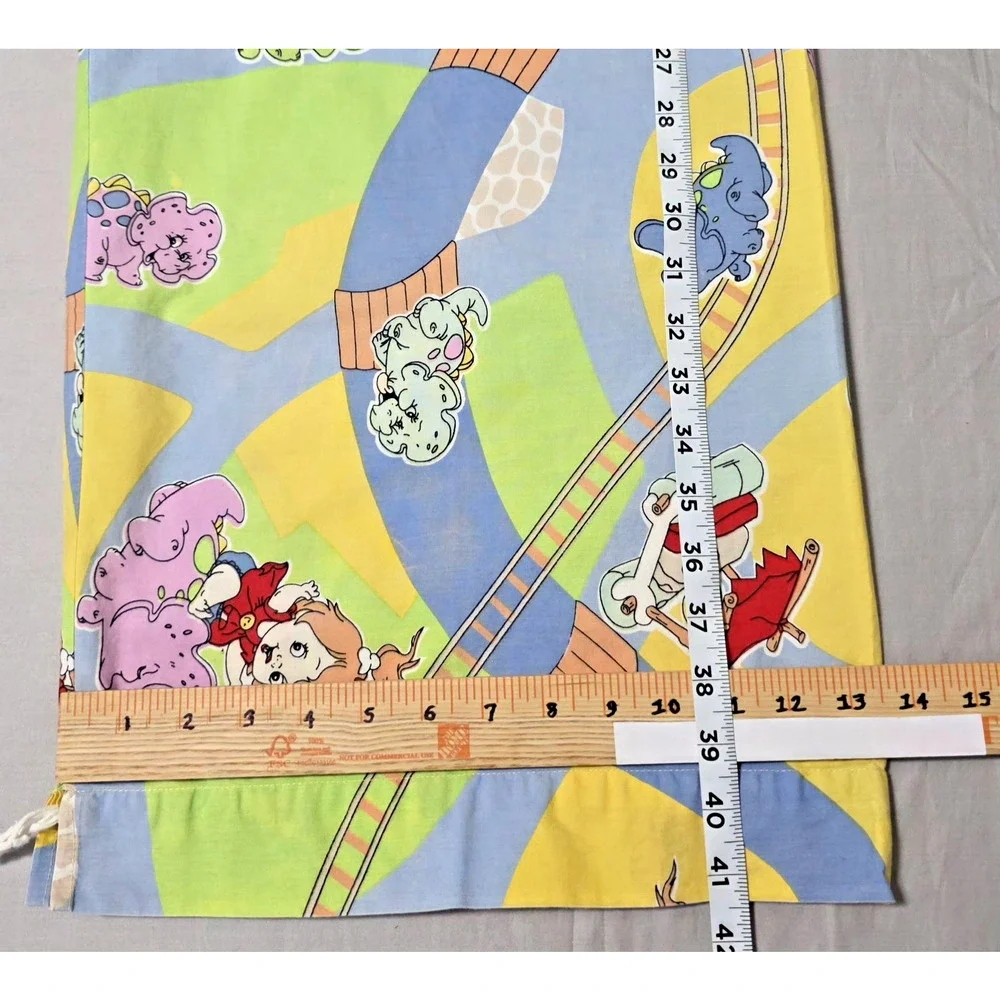 Vintage 1997 Cave Kids Pebbles & Bamm-Bamm Curtains Panels Hanna Barbera Retro